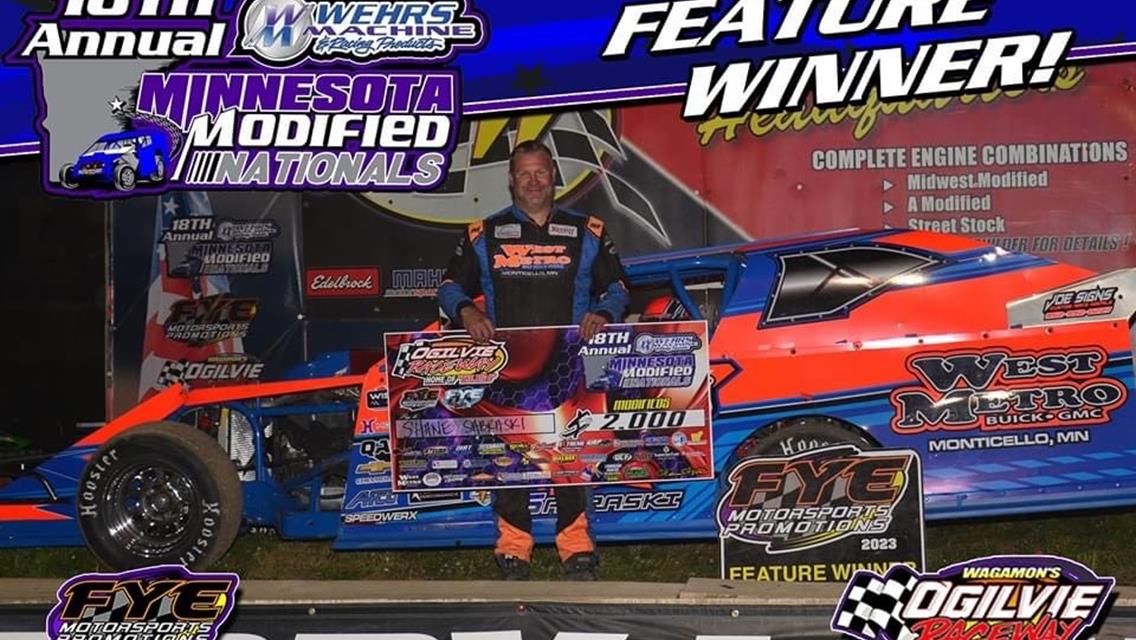 Sabraski Snags Wins Three and Four of the Weekend at Wagamon's Ogilvie Raceway on Night 1 of the MN Mod Nationals.