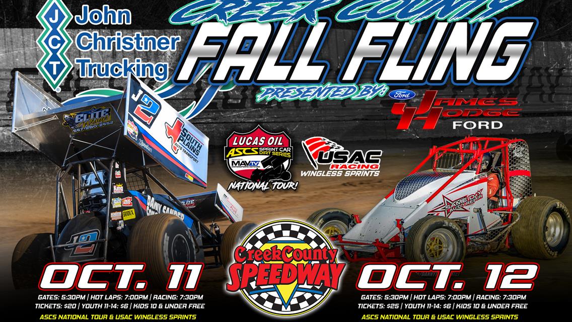 John Christner Trucking And James Hodge Ford Sign On For 2019 ASCS Fall Fling At Creek County Speedway