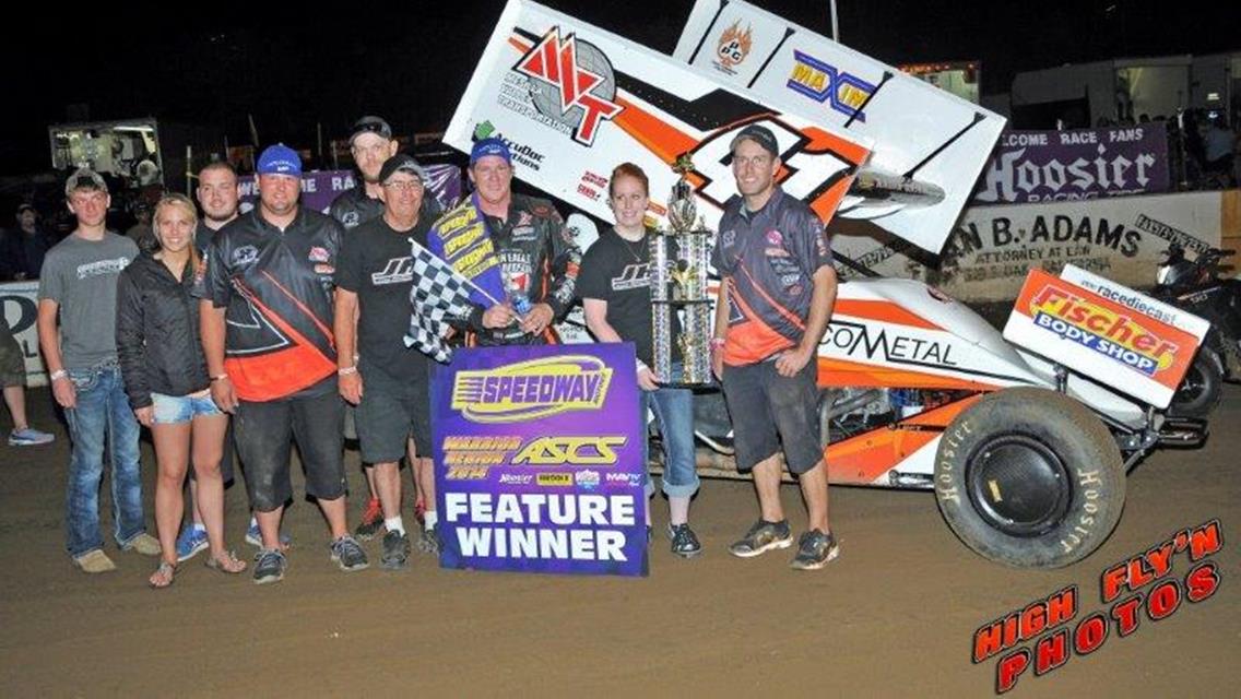 Jason Johnson on top with ASCS Warriors at Hockett Tribute