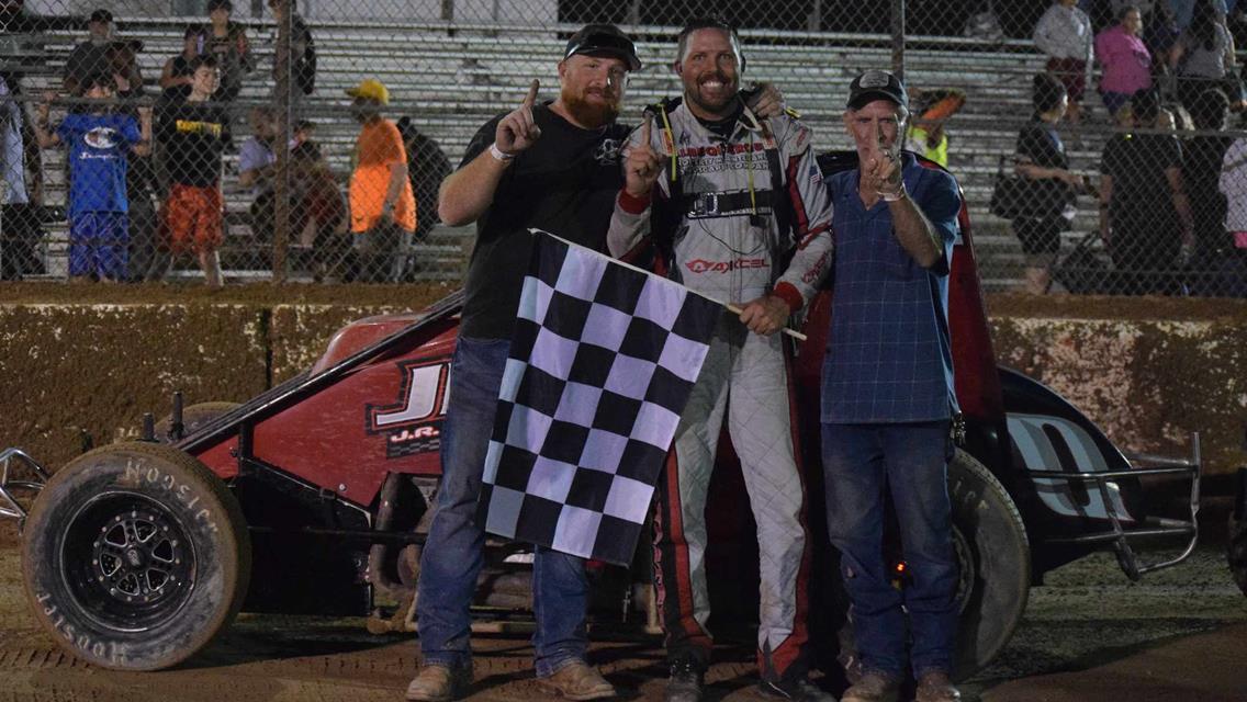JR Bonesteel Banks Sandia Speedway Win with POWRi NMMRA