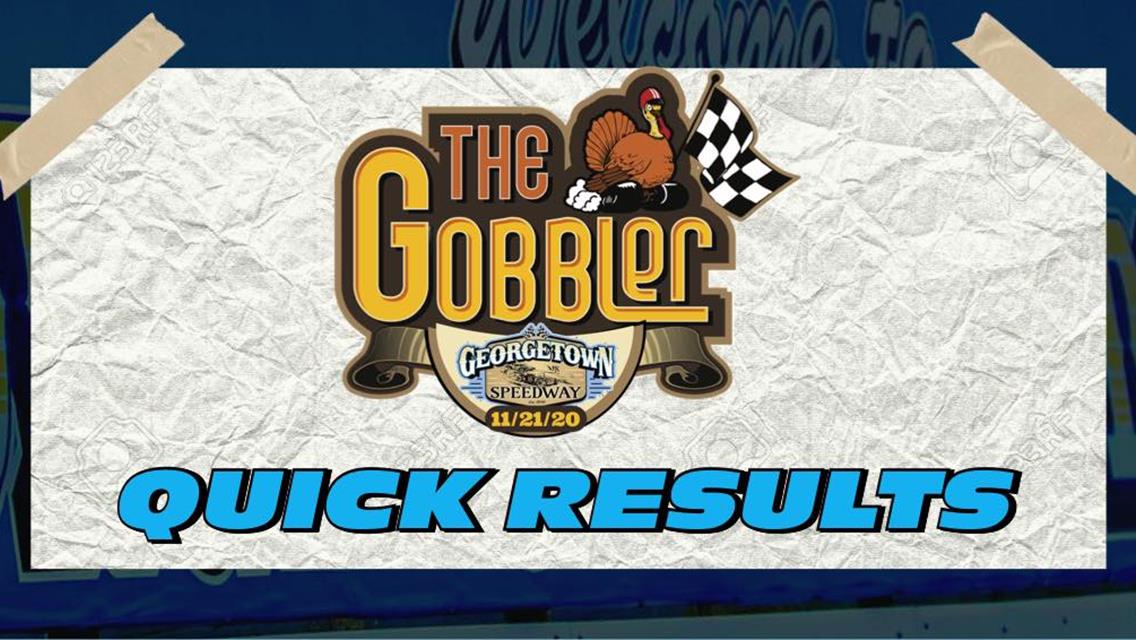 GOBBLER™ RESULTS SUMMARY  GEORGETOWN SPEEDWAY NOVEMBER 21, 2020