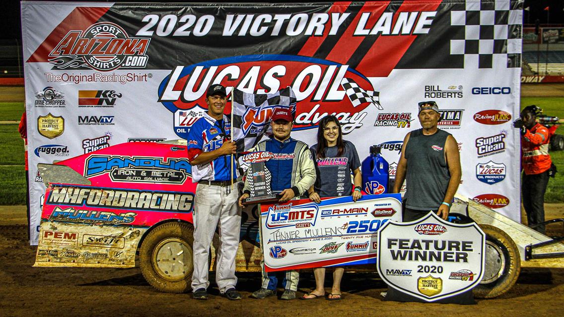 Lucas Oil Speedway Spotlight: Mullens rides momentum back to Wheatland after USMTS breakthrough win