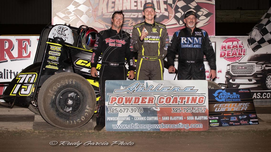 Keith Martin Wins ASCS Elite Non-Wing Debut At Kennedale Speedway Park