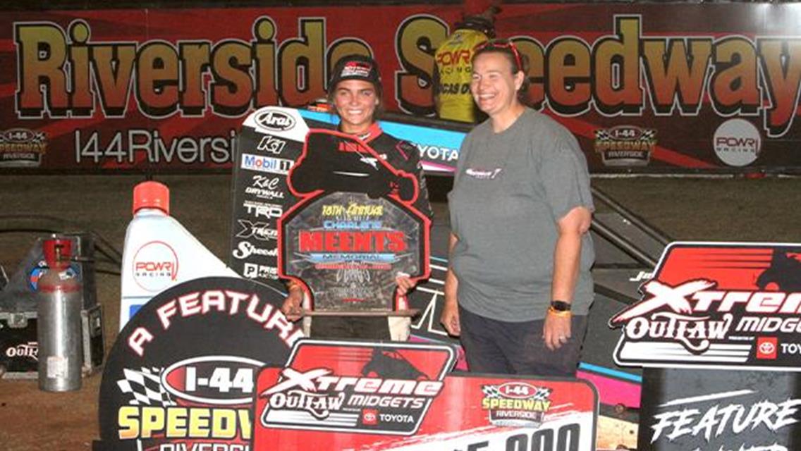 Jade Avedisian Victorious with POWRi National & West/Xtreme Midgets Season Finale