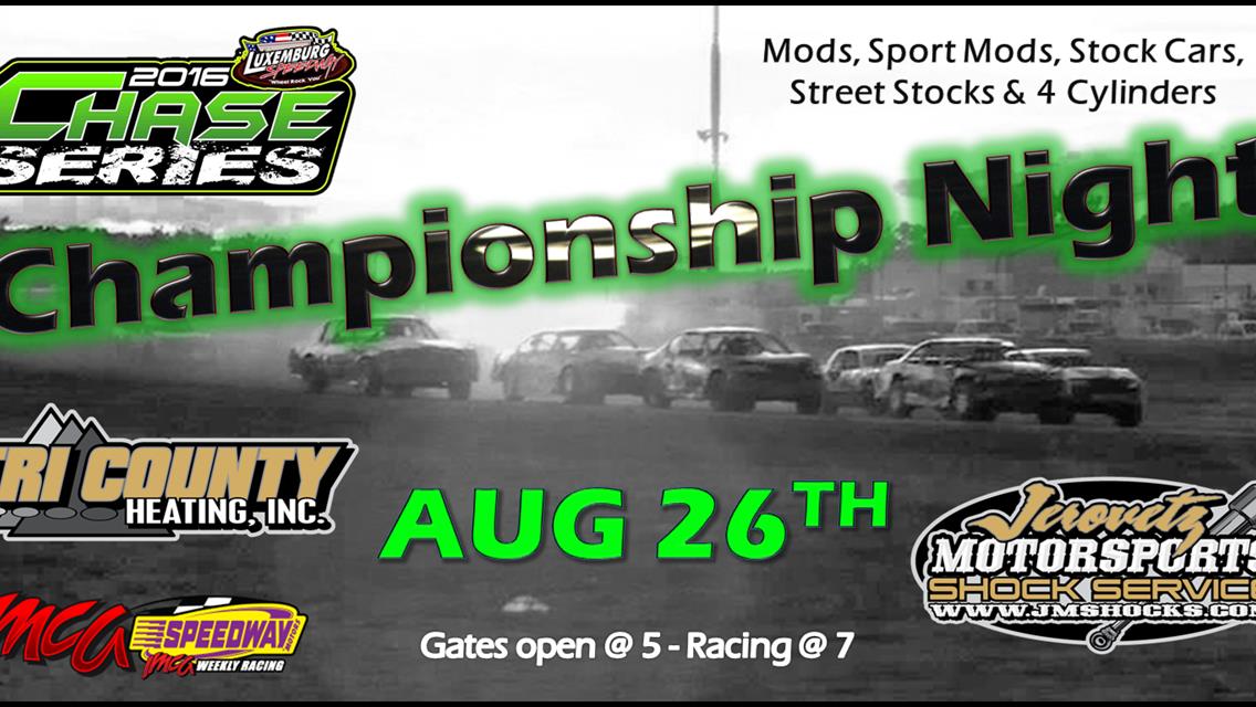 2016 Championship Night sponsored by Tri-County Heating &amp; Jerovetz Shock Service