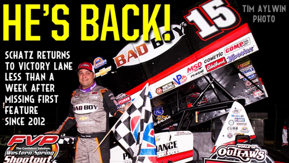 Schatz Rebounds for Win at Stockton Dirt Track