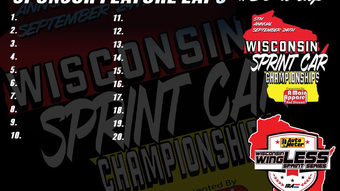 Wisconsin Sprint Car Championships WingLESS Lap Sponsors