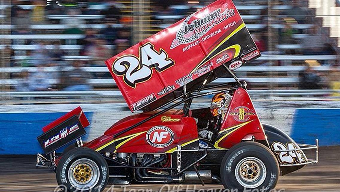 Johnson Maneuvers Around Rough Stockton Dirt Track for 12th-Place Result