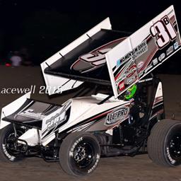 Kevin Swindell Battles Oil Leak Throughout World of Outlaws Race at Salina Highbanks