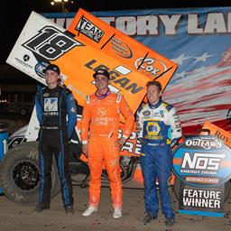 Giovanni Scelzi Tops Dramatic World of Outlaws Race at Bakersfield