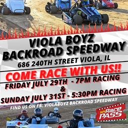 Racing SUNDAY JULY 31st!!!