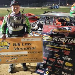 BROCK PINKEROUS BECOMES 1ST TIME WINNER OF "BILL LAW MEMORIAL" WITH HIS 2ND FLYNN'S TIRE/GUNTER'S HONEY TOURING SERIES WIN OF 2024 AS 43 HOVIS RUSH LA