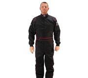 Dynamic Racewear SFI 3.2A/1 1-Layer Suit, Black/Red Trim