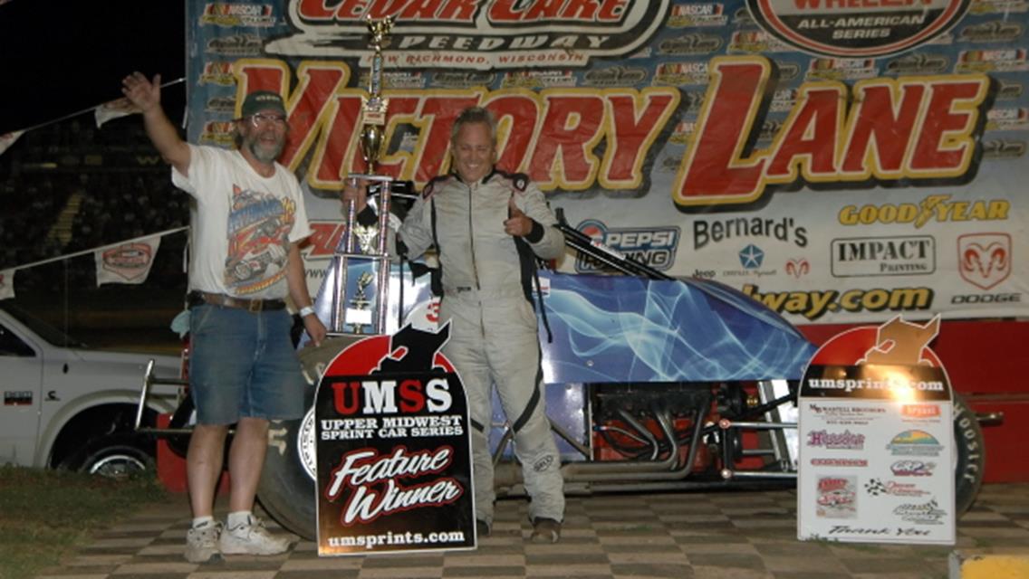 JP III in CLS Victory Lane July 8 along with "Steiny"
