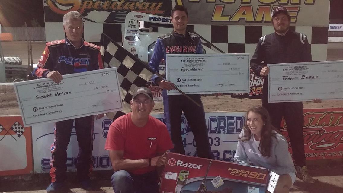 "Probst scores thrilling Badger Midget win at Sycamore"