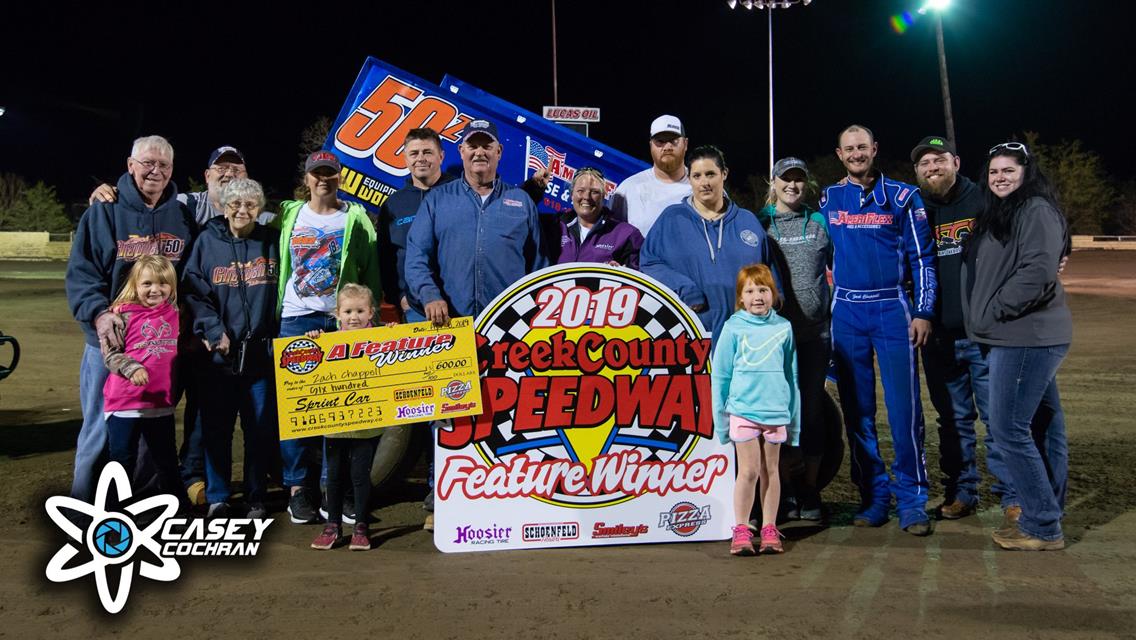 Chappell, Davis, Wilson, Knebel, and Waters Open 2019 Season At Creek County Speedway With Wins