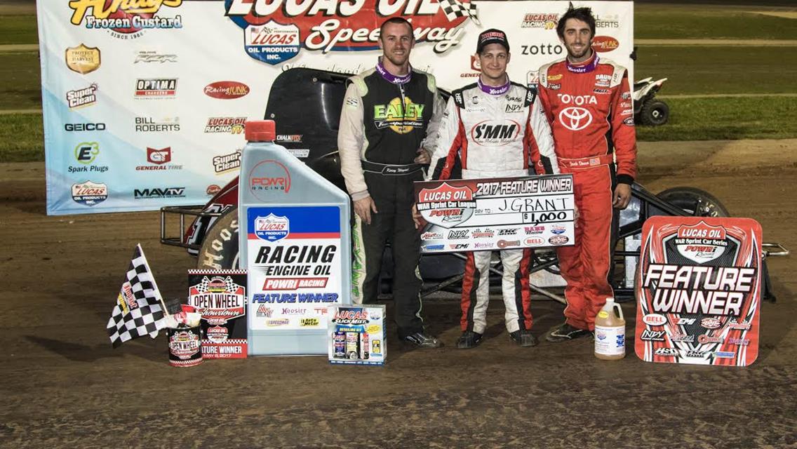 GRANT GRABS LUCAS OIL SPEEDWAY WIN