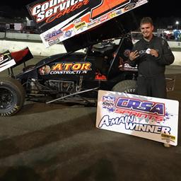 Thomas Radivoy Defends his Territory on the Hard Clay at the Orange County Fair Speedway
