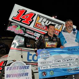 STEWART WINS OPENER
