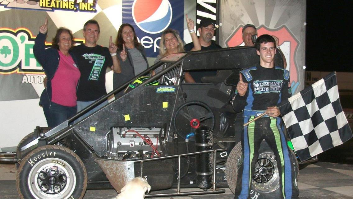 McDermand clean sweeps Badger 141 Speedway event" “McDermand leads Routson by two points heading to season finale”